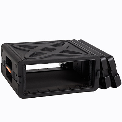 Warna Hitam PP 4u 19 Inch Rack Case Tahan Korosi Dan Dampak
