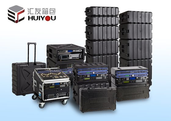 Polypropylene 19 Inch Rack Case Lebar Pemasangan 485mm Hitam