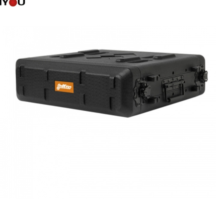 PE 10 &quot;Kedalaman 2U Rack Case Dengan Penyimpanan Mikrofon