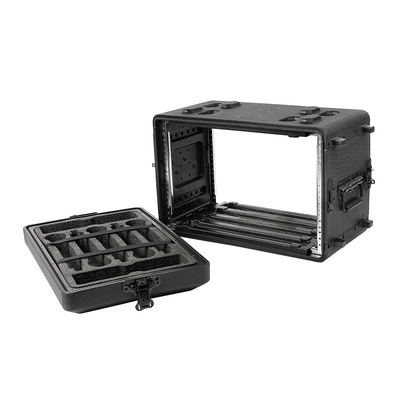 PE 10 &quot;Kedalaman 6U Shockmount Rack Case / 6u Dangkal Rack Case