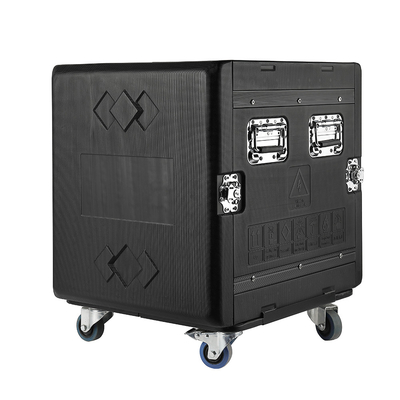 Tahan Air PE 12u Rack Flight Case Dengan Roda Kedalaman 20&quot;