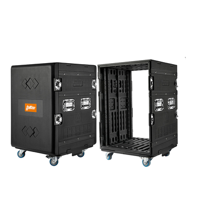 Guider Polyethylene 20 &quot;Kedalaman 16U Flight Rack Case Dengan Roda