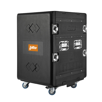 Guider Polyethylene 20 &quot;Kedalaman 16U Flight Rack Case Dengan Roda