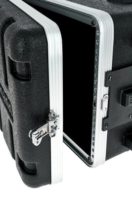 PA/DJ geers 17&quot; Kedalaman 6u Rolling Rack Case Twist Latch Ringan
