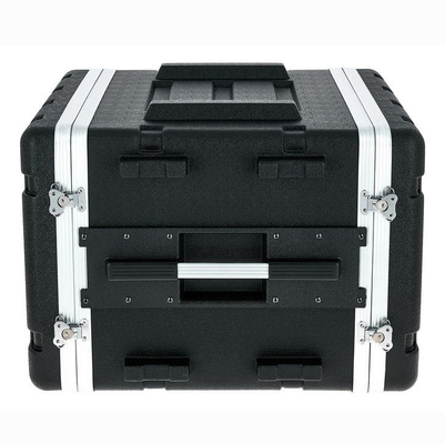 Amplifier PA Tahan Lama 8u Rack Flight Case ABS 17&quot; Kedalaman