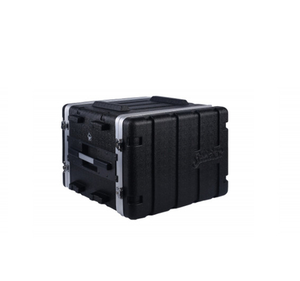 Tahan Lama ABS 8U 19 Inch Rack Case / Pa Dj Flight Case 4X Heavy Duty Twist Latch