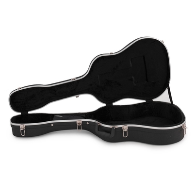 Black Full Size Acoustic Guitar Hard Case ABS Dengan Tali Bahu Empuk
