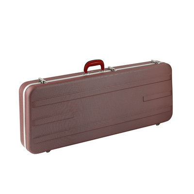 Red Hard Foam Electric Guitar Case Hard Shell ABS Foam Bahan AL Tahan Air