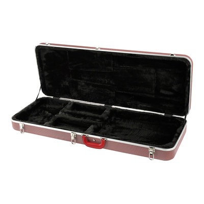 Red Hard Foam Electric Guitar Case Hard Shell ABS Foam Bahan AL Tahan Air