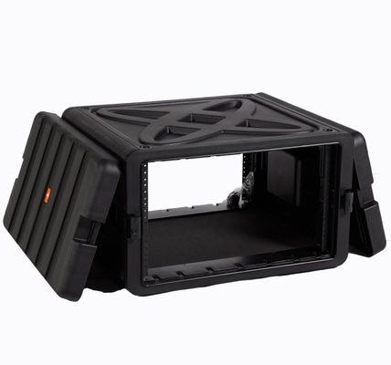 Ringan PP 6U 19 Inch Rack Case Logo Kustom Tahan Dampak