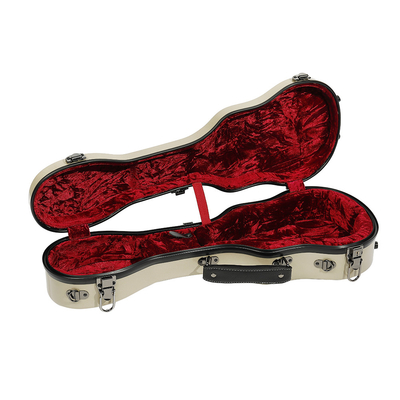 10 Warna Fiberglass Soprano Ukulele Hard Case Lapisan Beludru Lembut