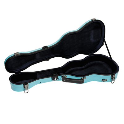 Tahan Air Fiberglass Baritone Ukulele Hard Shell Case 3 Kait Logam Satu Dapat Dikunci