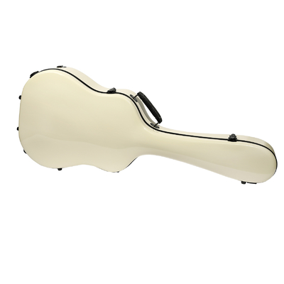 Ivory Fiber Glass Guitar Hard Case / Hard Shell Guitar Case Akustik