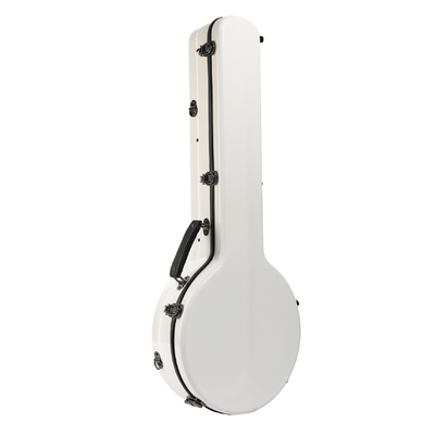 Anti Tekanan Fiberglass Hardshell Banjo Case Putih Sangat kuat