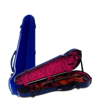 Hard Case Fiberglass Biola Empuk Cangkang Keras Dengan Pegangan Kulit Asli