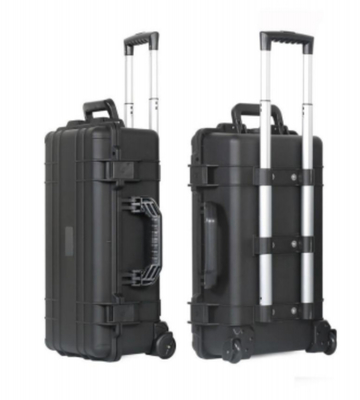 Tas Alat Plastik Keras / Peralatan Logo Kustom Trolley Case Tahan Korosi