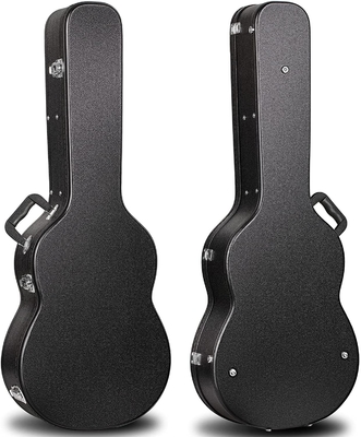 Kayu Dreadnought Gitar Akustik Hard Case Kayu Lapis Dengan Pegangan Membawa Empuk