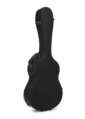 PVC Matte Black Leather Fiberglass Guitar Hard Case Dengan Tali Ransel
