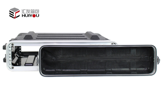 Compact 2U Shallow Rack Case Portable And Protective Warna Hitam