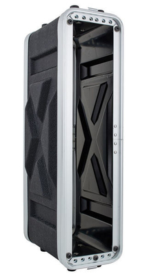 Compact 2U Shallow Rack Case Portable And Protective Warna Hitam